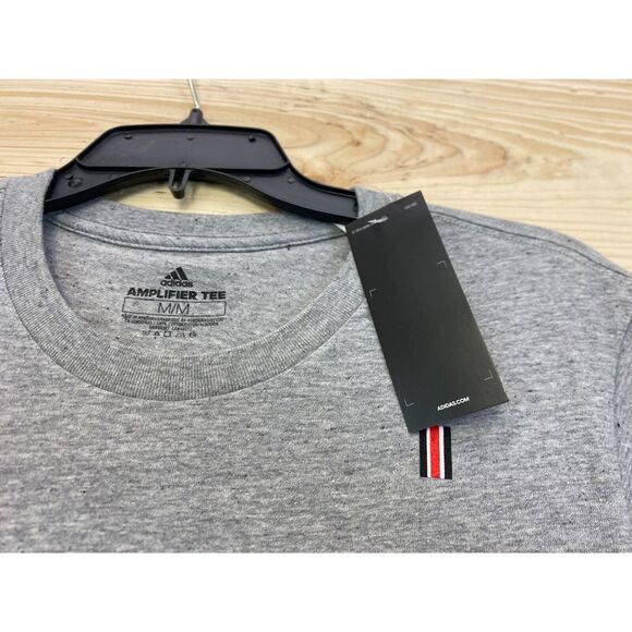 Chicago Blackhawks Shirt Mens Medium Gray Adidas Hockey NHL Short Sleeve Slim - Picture 5 of 14